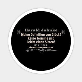 Harald Juhnke Minimal Portrait - „My definition of happiness“ T-Shirt Magnet